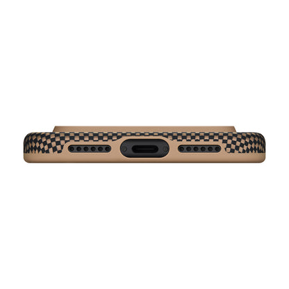 Apple iPhone 17 Pro Kılıf M-safe Şarj Özellikli Aramid Fiber Pitaka Military-Grade Sunset-Moonrise Serisi Kapak
