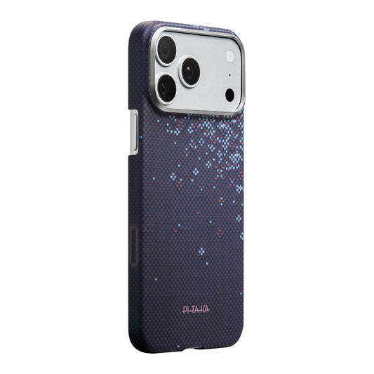 Apple iPhone 17 Pro Kılıf M-safe Şarj Özellikli Aramid Fiber Pitaka Sakura Hours Serisi Kapak