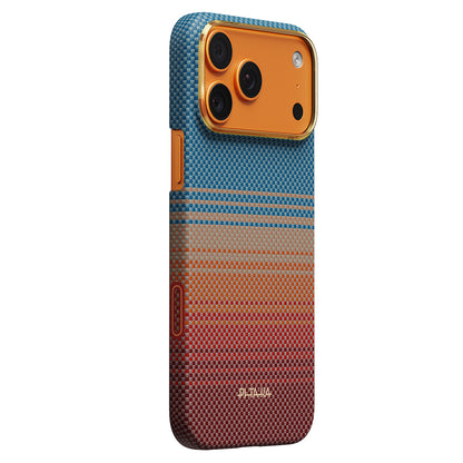 Apple iPhone 17 Pro Kılıf M-safe Şarj Özellikli Aramid Fiber Pitaka Sunset 2.0 California Dream Serisi Kapak
