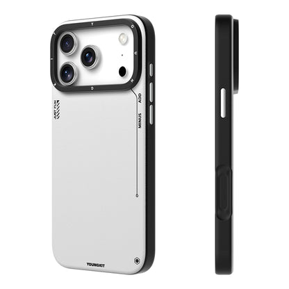 Apple iPhone 17 Pro Kılıf M-safe Şarj Özellikli Basit Mat Deri Desenli Youngkit Tech Fashion Serisi Kapak