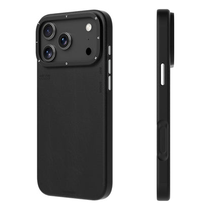 Apple iPhone 17 Pro Kılıf M-safe Şarj Özellikli Basit Mat Deri Desenli Youngkit Tech Fashion Serisi Kapak