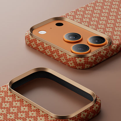 Apple iPhone 17 Pro Kılıf M-Safe Şarj Özellikli Benks ArmorAir ArmorGrid Serisi Kevlar Kapak