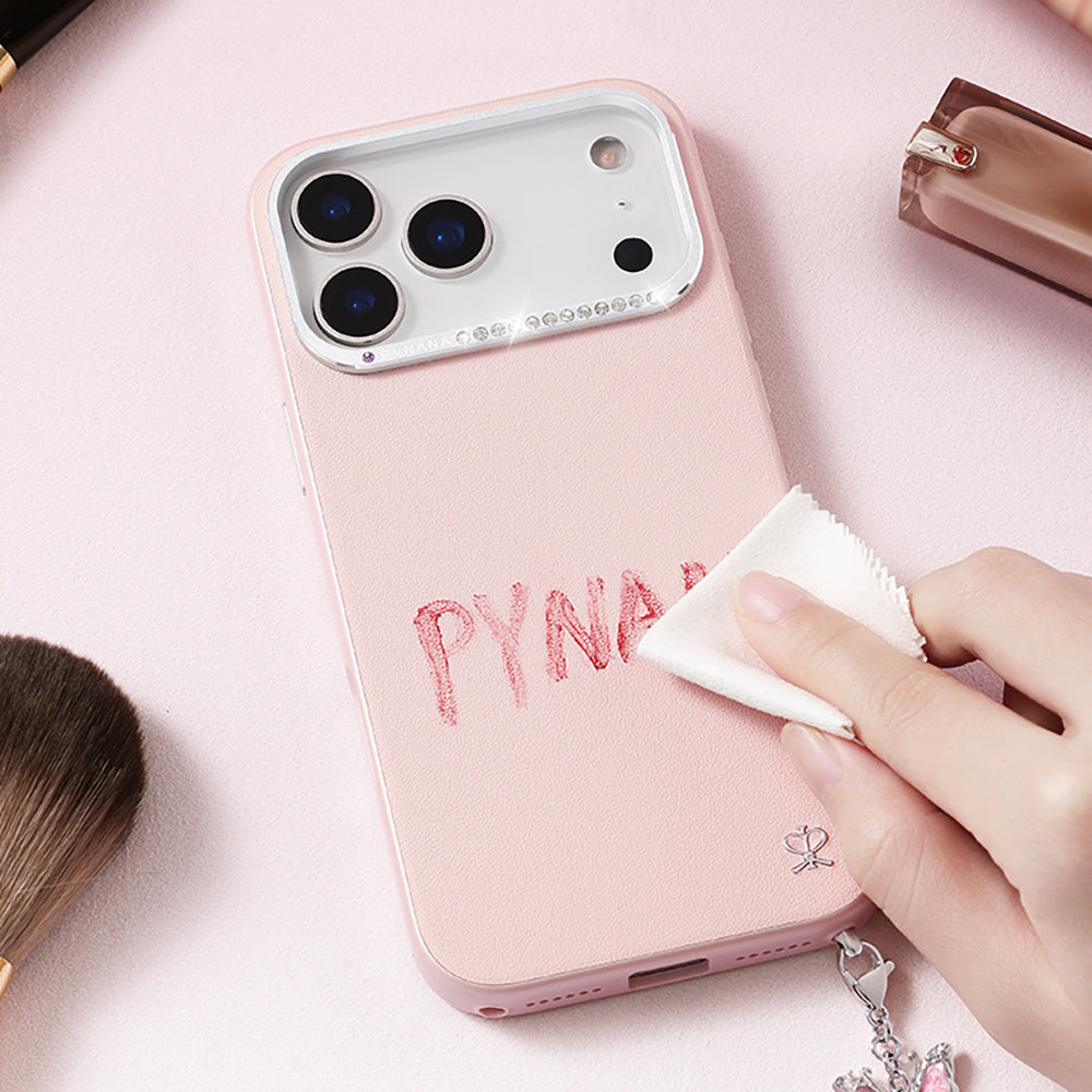 Apple iPhone 17 Pro Kılıf M-safe Şarj Özellikli Deri Tasarımlı Pynana Starry Serisi Kapak