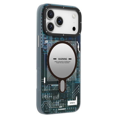 Apple iPhone 17 Pro Kılıf M-safe Şarj Özellikli Kamera Denetim Butonlu Youngkit Technology Serisi Kapak