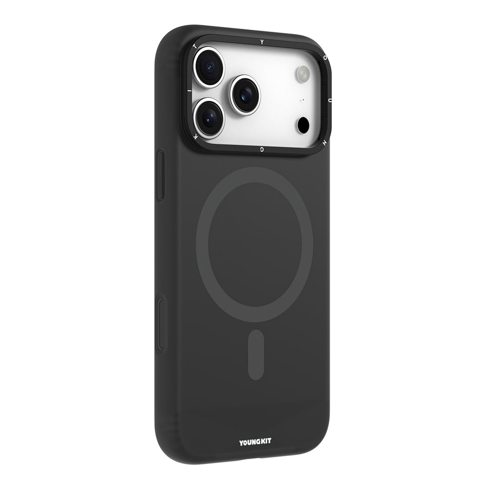 Apple iPhone 17 Pro Kılıf M-Safe Şarj Özellikli Kamera Standlı Youngkit Gel Cream Serisi Kapak