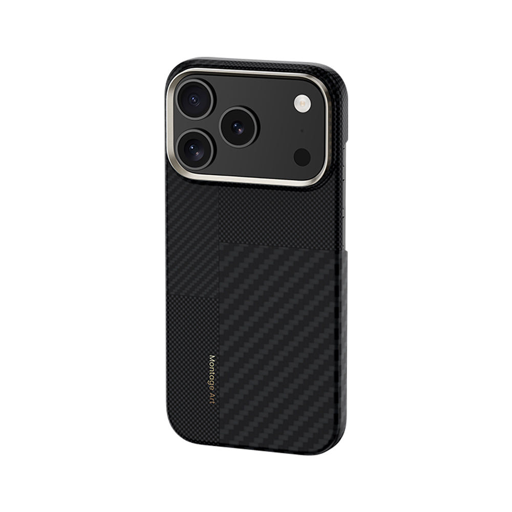 Apple iPhone 17 Pro Kılıf M-safe Şarj Özellikli Karbon Fiber Benks Montage ArmorAir Kevlar Kapak