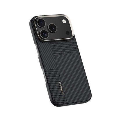 Apple iPhone 17 Pro Kılıf M-safe Şarj Özellikli Karbon Fiber Benks Montage ArmorAir Kevlar Kapak