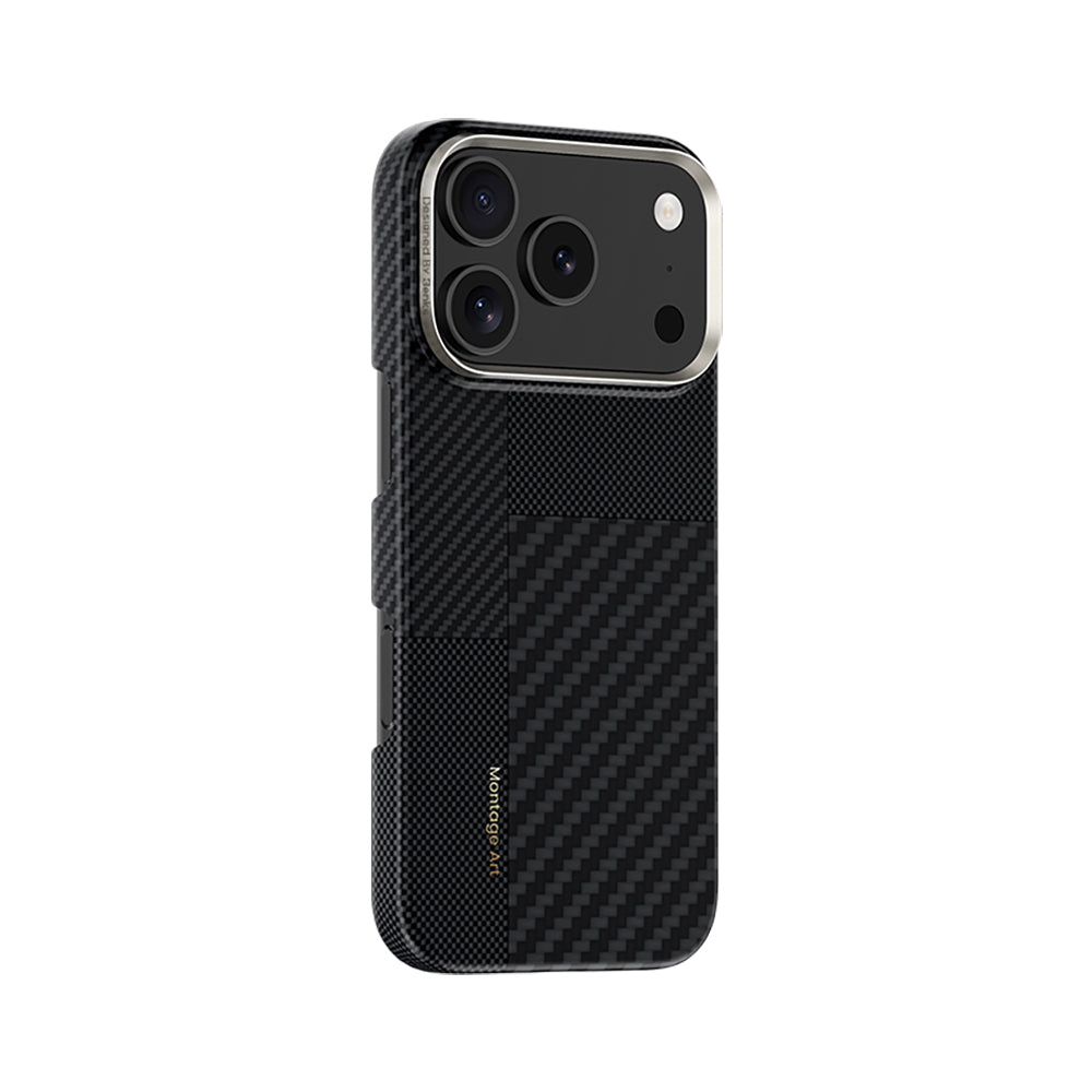 Apple iPhone 17 Pro Kılıf M-safe Şarj Özellikli Karbon Fiber Benks Montage ArmorAir Kevlar Kapak
