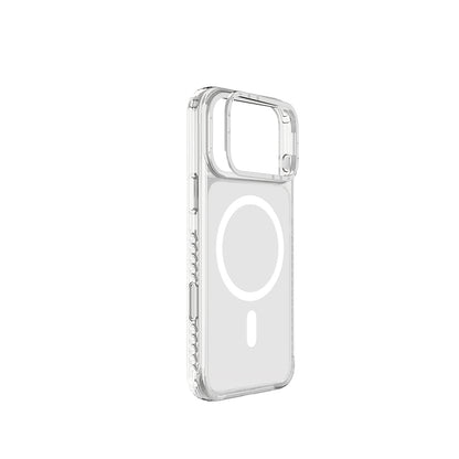 Apple iPhone 17 Pro Kılıf M-safe Şarj Özellikli Metal Kamera Çerçeveli Airbag Tasarımlı Lenyes CK221 Sert PC Kapak