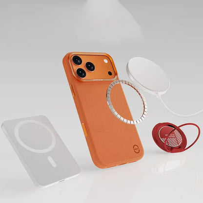 Apple iPhone 17 Pro Kılıf M-Safe Şarj Özellikli Polimerik Deri Raptic Urban Nano Kapak