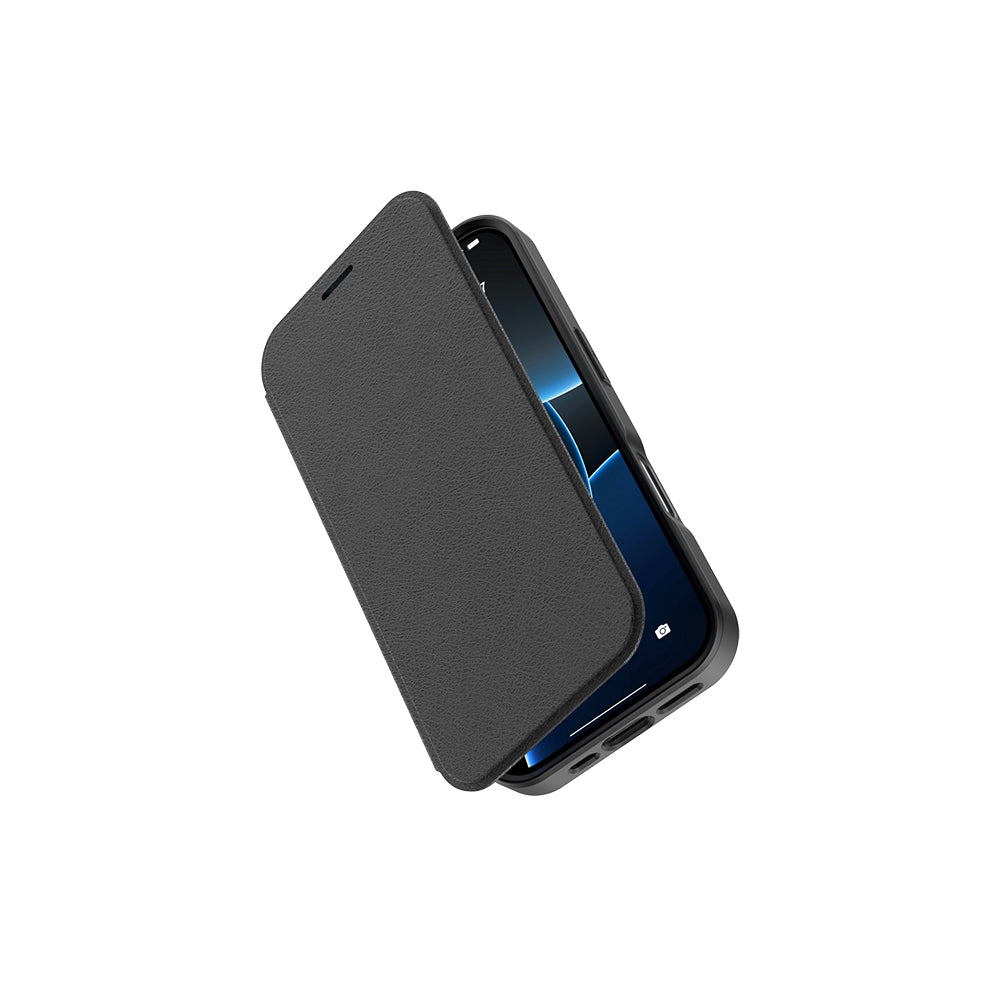 Apple iPhone 17 Pro Kılıf M-Safe Şarj Özellikli Raptic Air Folio Şeffaf Kartlıklı Kapaklı Kılıf
