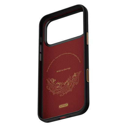 Apple iPhone 17 Pro Kılıf M-safe Şarj Özellikli Raptic Aramid Dual Rise Serisi 24 Ayar Altın Kaplamalı Kapak