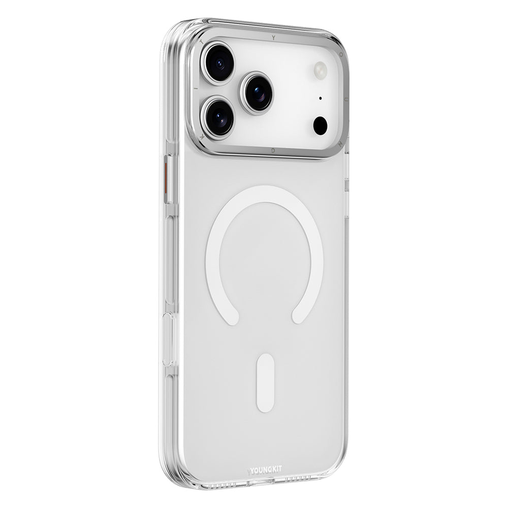 Apple iPhone 17 Pro Kılıf M-safe Şarj Özellikli Şeffaf Youngkit Crystal Shield Serisi Kapak