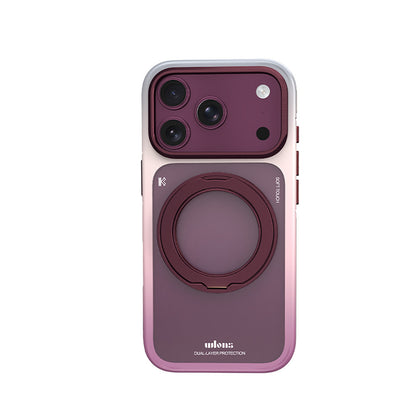 Apple iPhone 17 Pro Kılıf M-safe Şarj Özellikli Sert PC Wlons Arvox Standlı Kapak