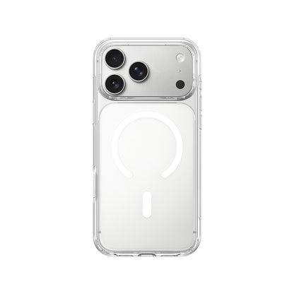 Apple iPhone 17 Pro Kılıf M-safe Şarj Özellikli Wiwu CS-202 Crystal Shield Pro Serisi Anti Yellowing Sert PC Kapak