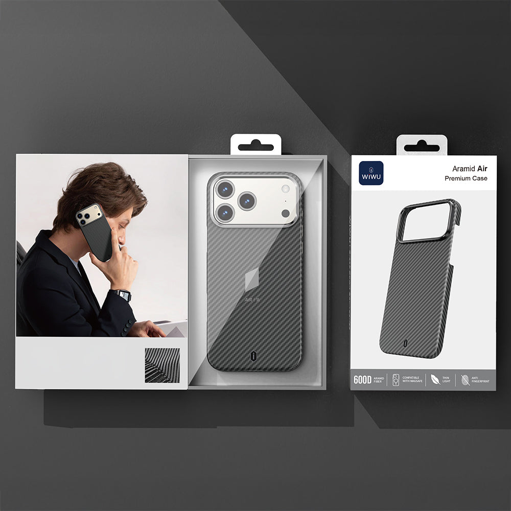 Apple iPhone 17 Pro Kılıf M-safe Şarj Özellikli Wiwu DCC-206 Aramid Air Kapak