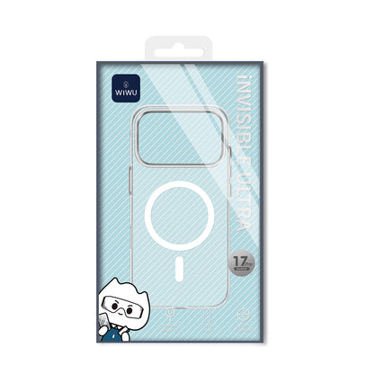 Apple iPhone 17 Pro Kılıf M-safe Şarj Özellikli Wiwu YXK-208 Invisible Ultra Sert PC Kapak