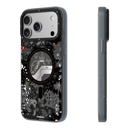 Apple iPhone 17 Pro Kılıf M-Safe Şarj Özellikli Youngkit Camouflage Sykell Serisi Kapak