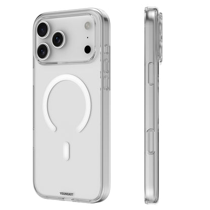 Apple iPhone 17 Pro Kılıf M-safe Şarj Özellikli Youngkit Clear Serisi Kapak