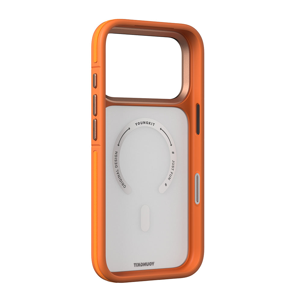 Apple iPhone 17 Pro Kılıf M-safe Şarj Özellikli Youngkit Rock Sand Serisi Kapak