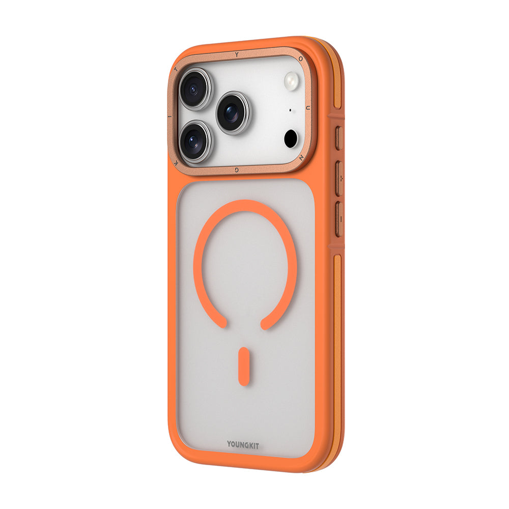 Apple iPhone 17 Pro Kılıf M-safe Şarj Özellikli Youngkit Rock Sand Serisi Kapak