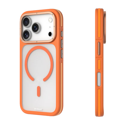 Apple iPhone 17 Pro Kılıf M-safe Şarj Özellikli Youngkit Rock Sand Serisi Kapak