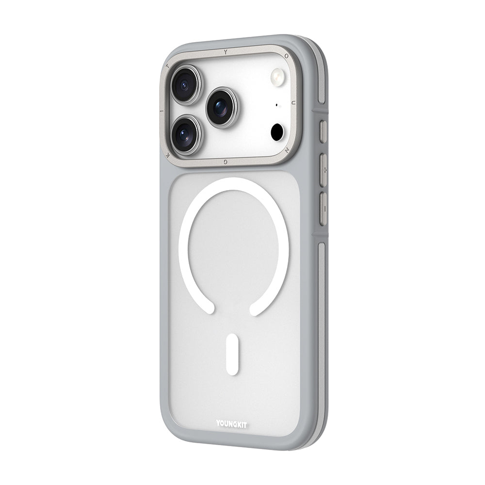 Apple iPhone 17 Pro Kılıf M-safe Şarj Özellikli Youngkit Rock Sand Serisi Kapak