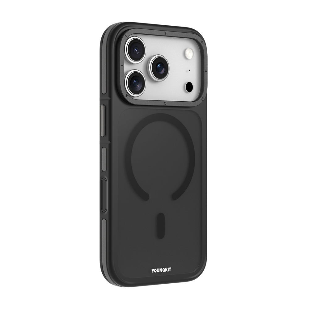 Apple iPhone 17 Pro Kılıf M-safe Şarj Özellikli Youngkit Rock Sand Serisi Kapak