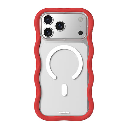 Apple iPhone 17 Pro Kılıf M-safe Şarj Özellikli Youngkit Wave Clear Serisi Kapak