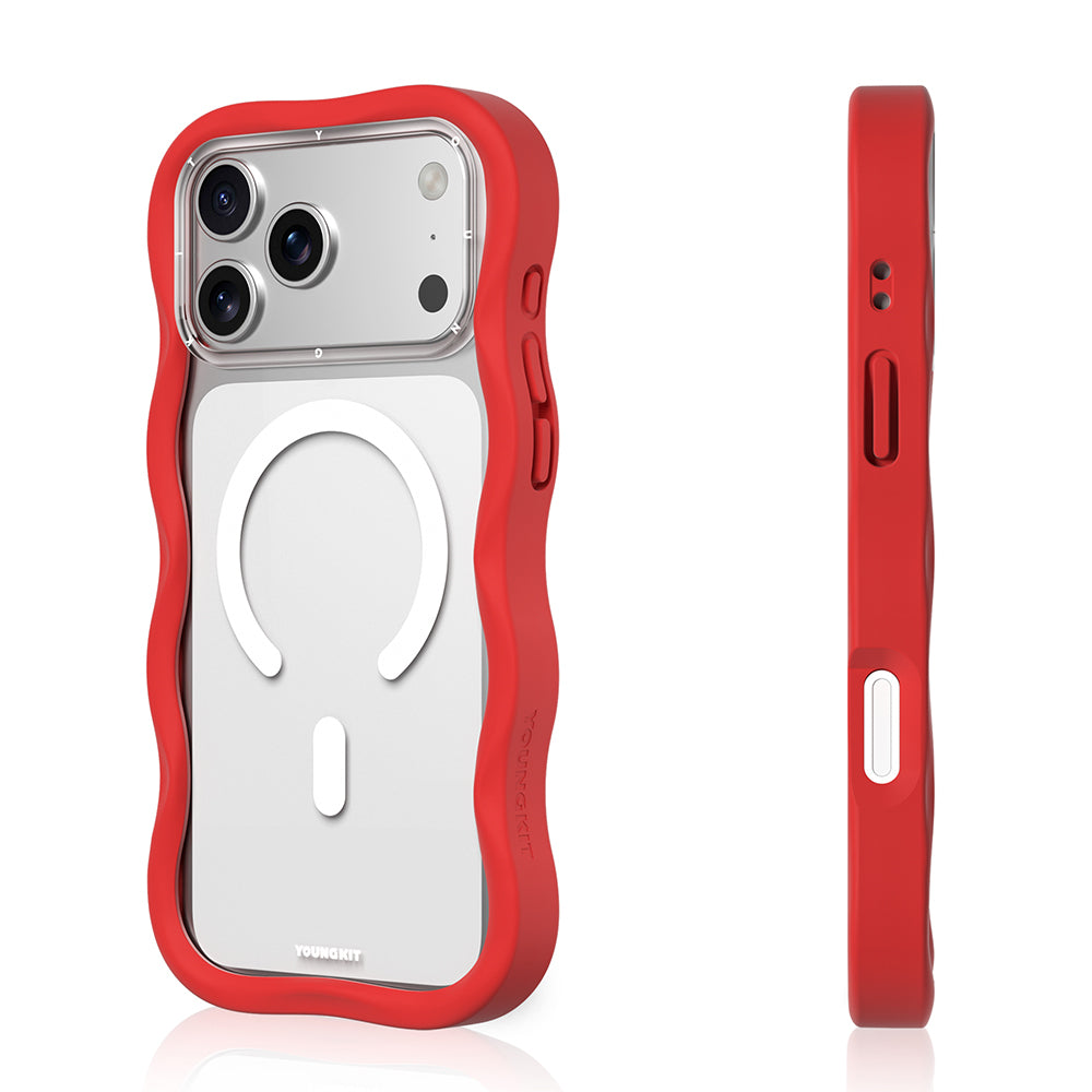 Apple iPhone 17 Pro Kılıf M-safe Şarj Özellikli Youngkit Wave Clear Serisi Kapak