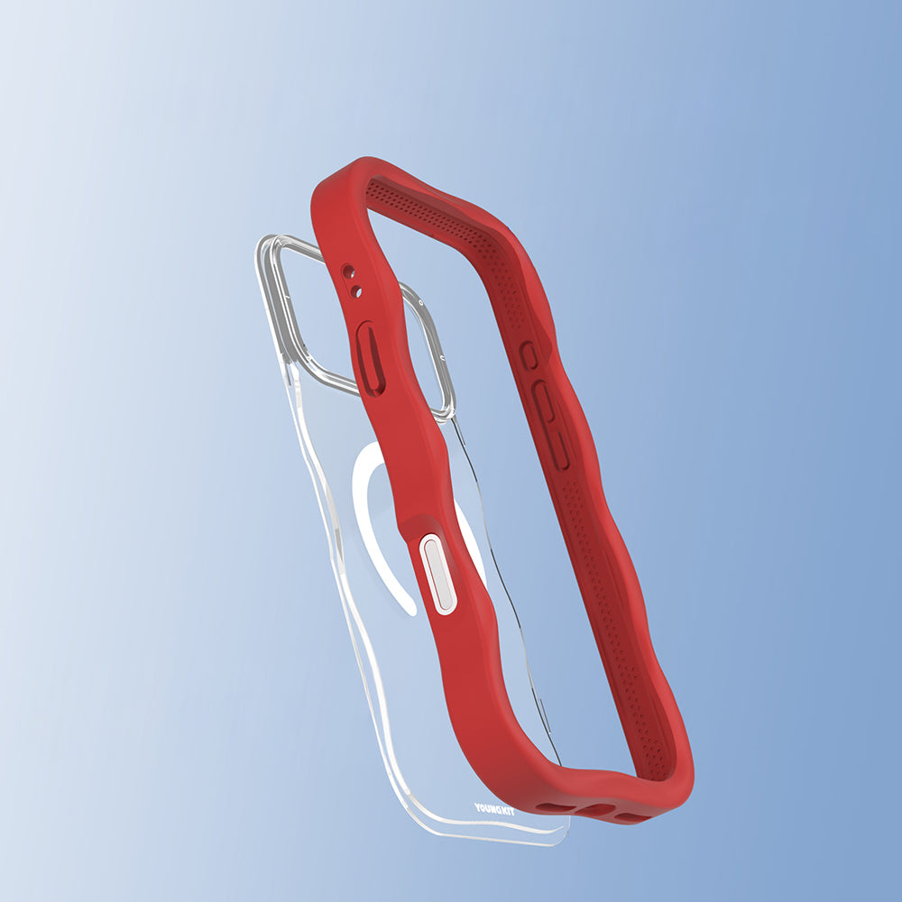 Apple iPhone 17 Pro Kılıf M-safe Şarj Özellikli Youngkit Wave Clear Serisi Kapak