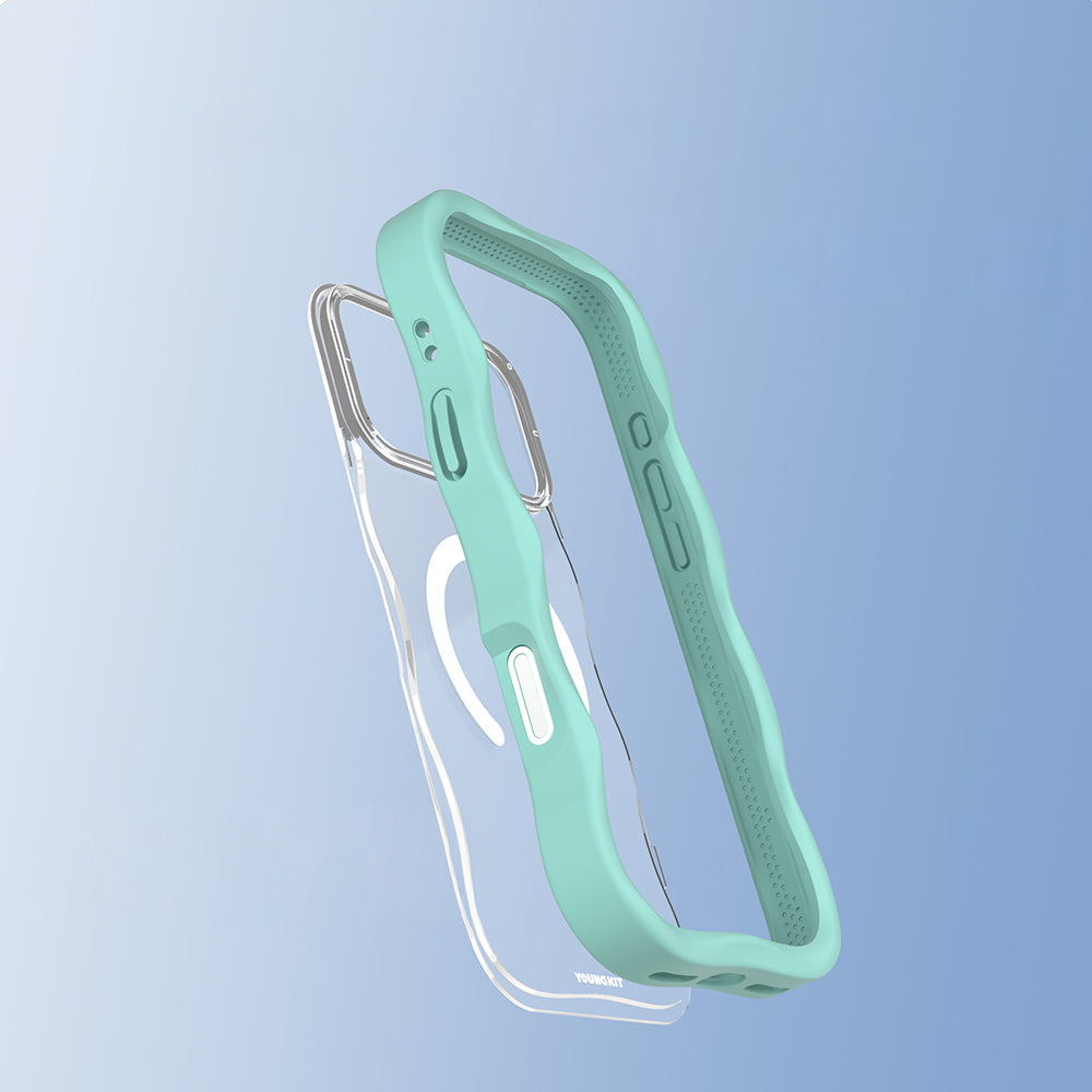 Apple iPhone 17 Pro Kılıf M-safe Şarj Özellikli Youngkit Wave Clear Serisi Kapak