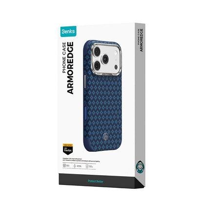 Apple iPhone 17 Pro Kılıf M-Safe Şarj Özellikli Yükseltilmiş Kamera Çerçeveli Benks ArmorGrid ArmorEdge X9 Serisi Kevlar Karbon Kapak