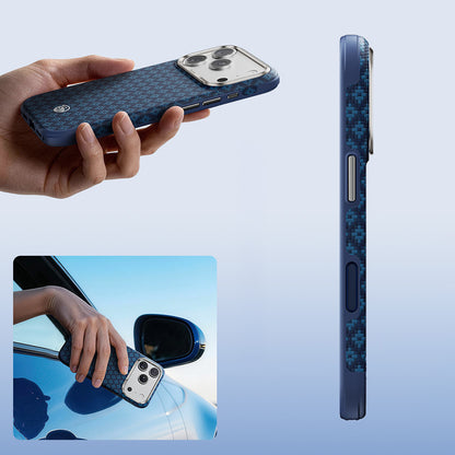 Apple iPhone 17 Pro Kılıf M-Safe Şarj Özellikli Yükseltilmiş Kamera Çerçeveli Benks ArmorGrid ArmorEdge X9 Serisi Kevlar Karbon Kapak