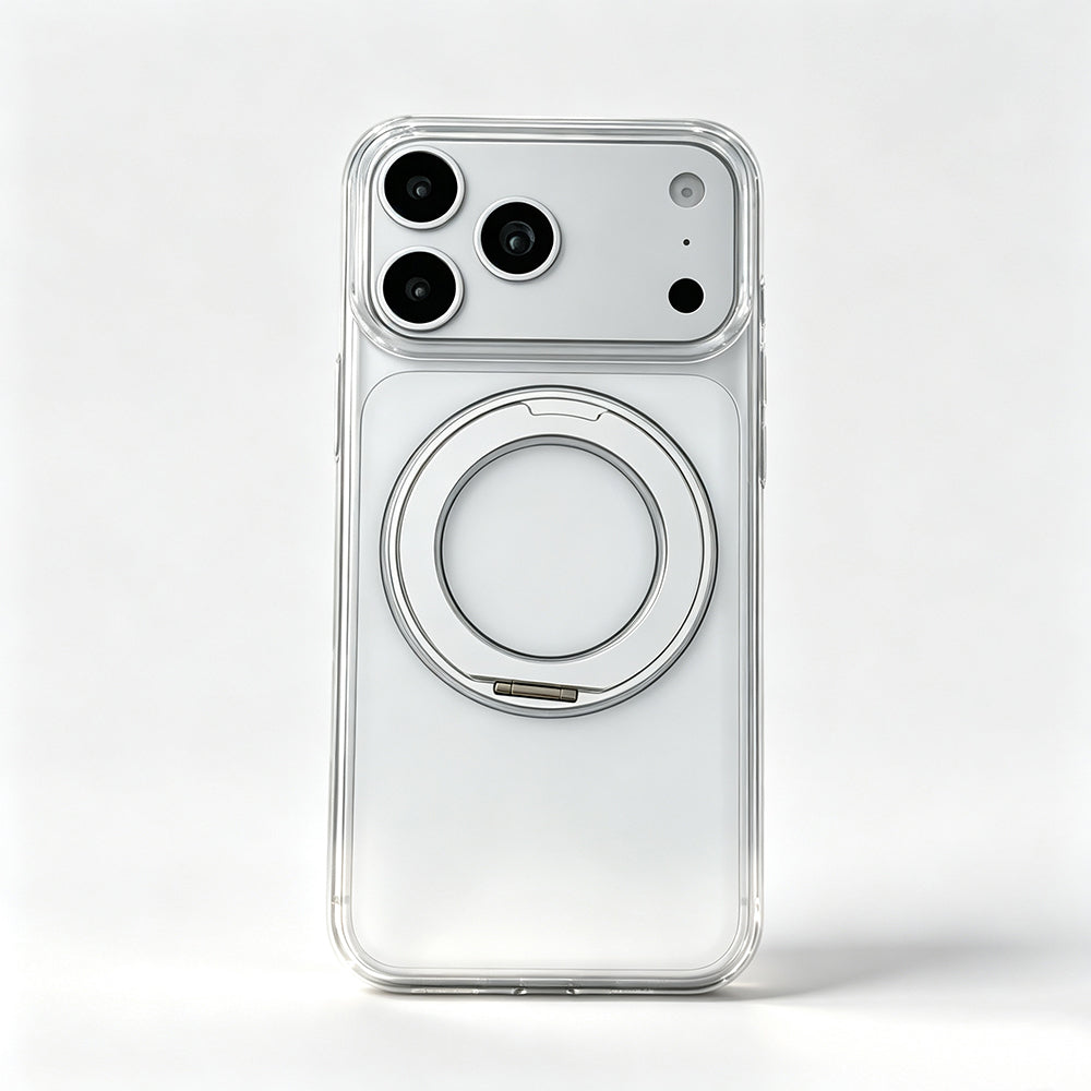 Apple iPhone 17 Pro Kılıf M-Safe Şarj Özellikli Zore Luzer 360 Standlı Kapak