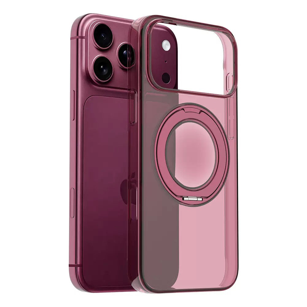 Apple iPhone 17 Pro Kılıf M-Safe Şarj Özellikli Zore Luzer 360 Standlı Kapak