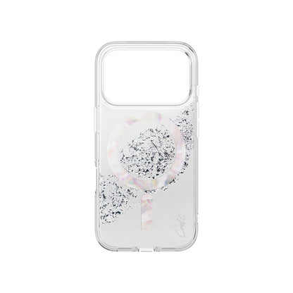 Apple iPhone 17 Pro Kılıf M-safe Şarj Parlak Kristal Desenli Coehl Crystelle Kapak