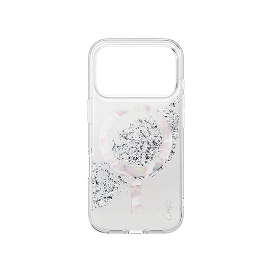Apple iPhone 17 Pro Kılıf M-safe Şarj Parlak Kristal Desenli Coehl Crystelle Kapak