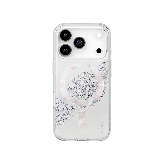 Apple iPhone 17 Pro Kılıf M-safe Şarj Parlak Kristal Desenli Coehl Crystelle Kapak