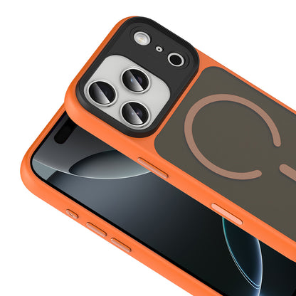 Apple iPhone 17 Pro Kılıf Mat Arka Yüzey Wireless Şarj Özellikli Zore Flet M-safe Kapak