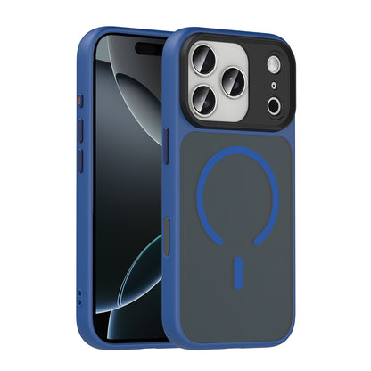 Apple iPhone 17 Pro Kılıf Mat Arka Yüzey Wireless Şarj Özellikli Zore Flet M-safe Kapak