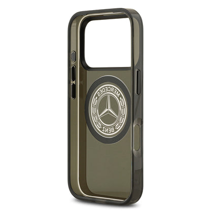 Apple iPhone 17 Pro Kılıf Mercedes Benz Orjinal Lisanslı M-safe Şarj Özellikli Buzlu PC Nostaljik Yıldız Dizayn Kapak
