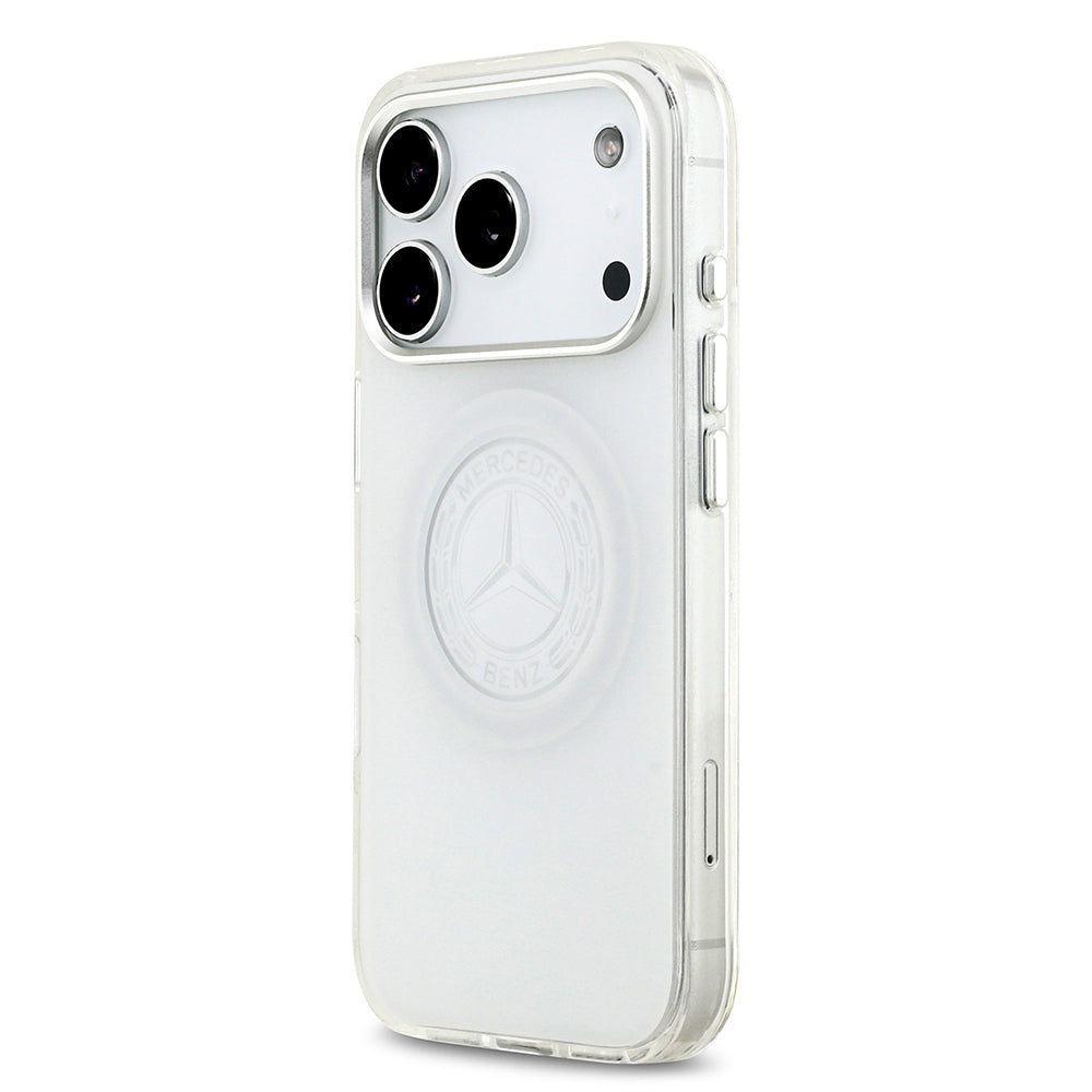 Apple iPhone 17 Pro Kılıf Mercedes Benz Orjinal Lisanslı M-safe Şarj Özellikli Buzlu PC Nostaljik Yıldız Dizayn Kapak