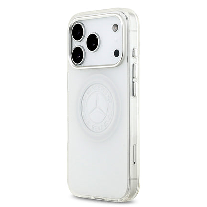 Apple iPhone 17 Pro Kılıf Mercedes Benz Orjinal Lisanslı M-safe Şarj Özellikli Buzlu PC Nostaljik Yıldız Dizayn Kapak