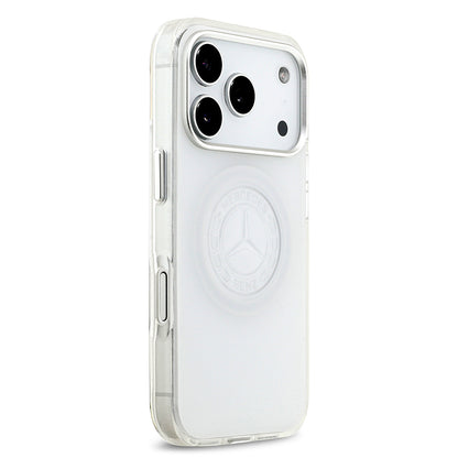 Apple iPhone 17 Pro Kılıf Mercedes Benz Orjinal Lisanslı M-safe Şarj Özellikli Buzlu PC Nostaljik Yıldız Dizayn Kapak