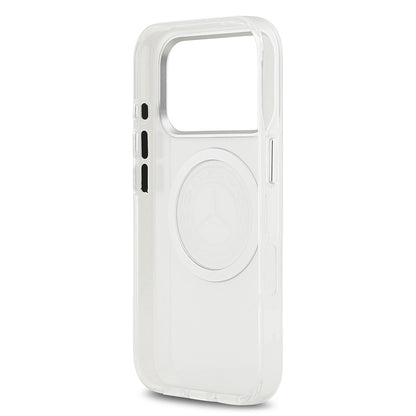Apple iPhone 17 Pro Kılıf Mercedes Benz Orjinal Lisanslı M-safe Şarj Özellikli Buzlu PC Nostaljik Yıldız Dizayn Kapak
