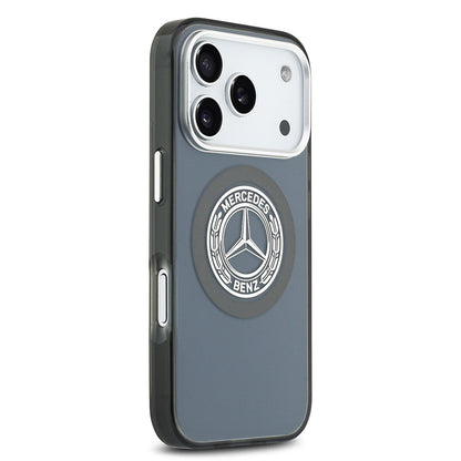 Apple iPhone 17 Pro Kılıf Mercedes Benz Orjinal Lisanslı M-safe Şarj Özellikli Çift Katmanlı PC Nostaljik Yıldız Dizayn Kapak