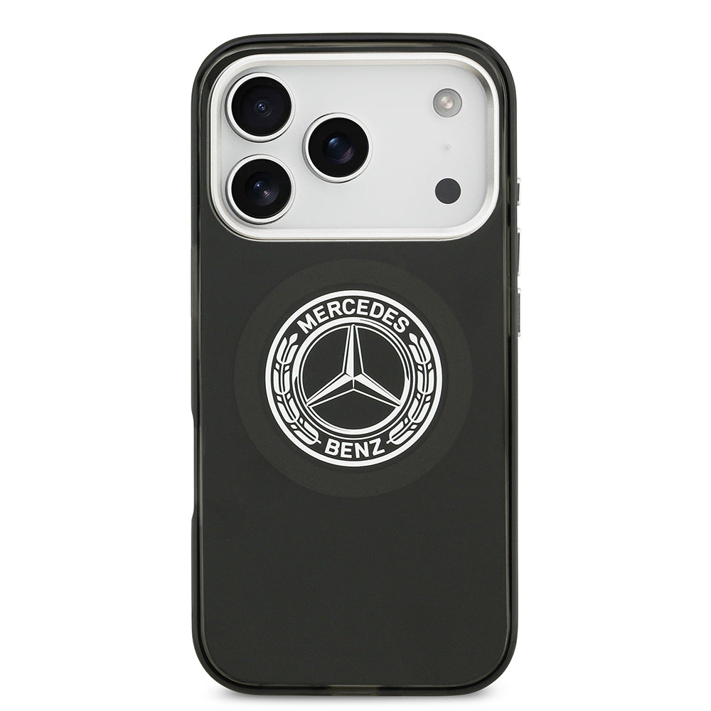 Apple iPhone 17 Pro Kılıf Mercedes Benz Orjinal Lisanslı M-safe Şarj Özellikli Çift Katmanlı PC Nostaljik Yıldız Dizayn Kapak