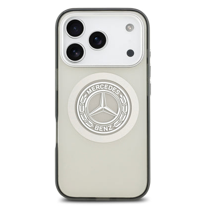 Apple iPhone 17 Pro Kılıf Mercedes Benz Orjinal Lisanslı M-safe Şarj Özellikli Çift Katmanlı PC Nostaljik Yıldız Dizayn Kapak