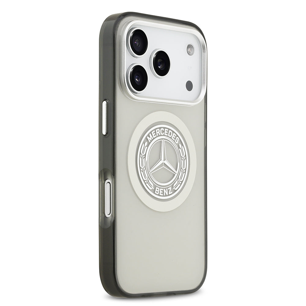 Apple iPhone 17 Pro Kılıf Mercedes Benz Orjinal Lisanslı M-safe Şarj Özellikli Çift Katmanlı PC Nostaljik Yıldız Dizayn Kapak